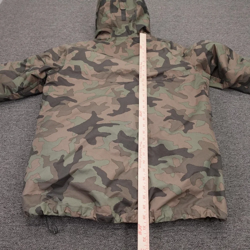 Columbia Jacket Mens Large Green Camo Omni-Tech Interchange 3-in-1 Hooded Ski